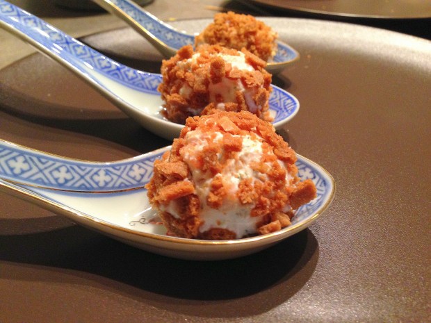 Balletjes van geitenkaas en gerookte zalm!