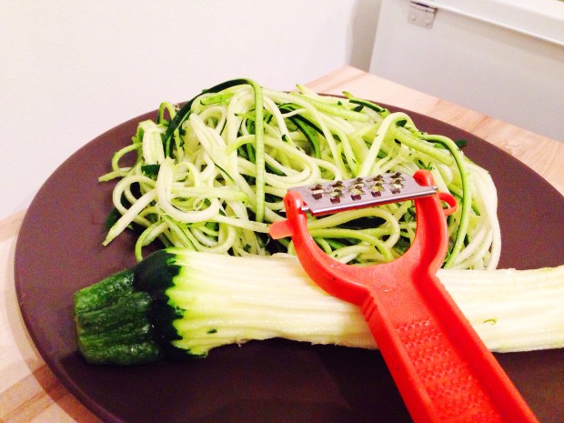 Spaghetti van courgette
